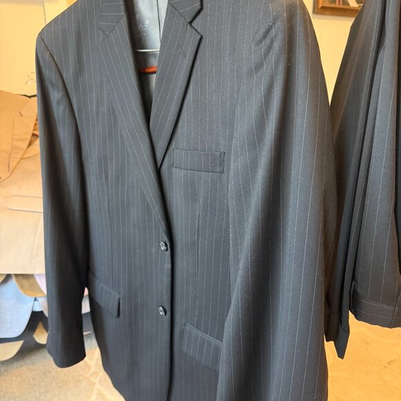 Pin stripe Black two piece suit - Picture 1 of 5